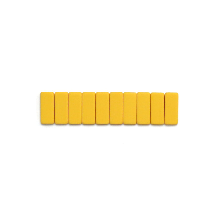 set of 10 yellow eraser refills