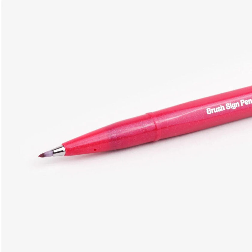 brush tip pen burgundy