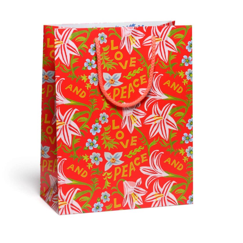 large floral gift bag