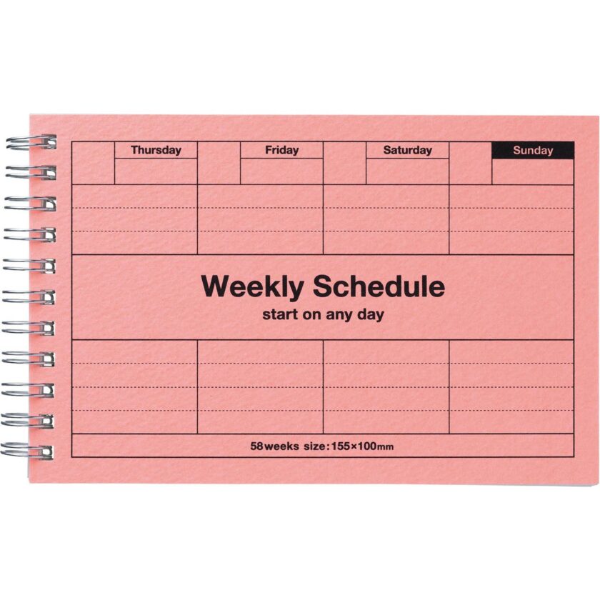 Weekly Schedule Planner Pink - Image 2