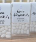 Baptism Party Favors Mint Labels Set of 24