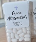 Baptism Party Favors Mint Labels Set of 24 - Image 2
