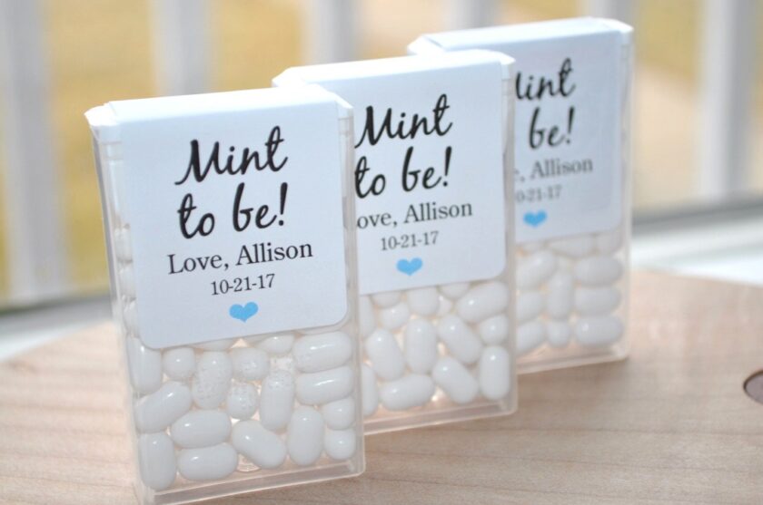 Personalized Mint Favor Labels Set of 24 - Image 2