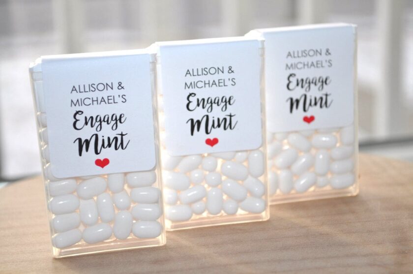 Wedding Favor Mint Labels Set of 24 - Image 2