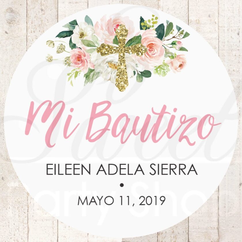 Baptism Favor Stickers Set of 24