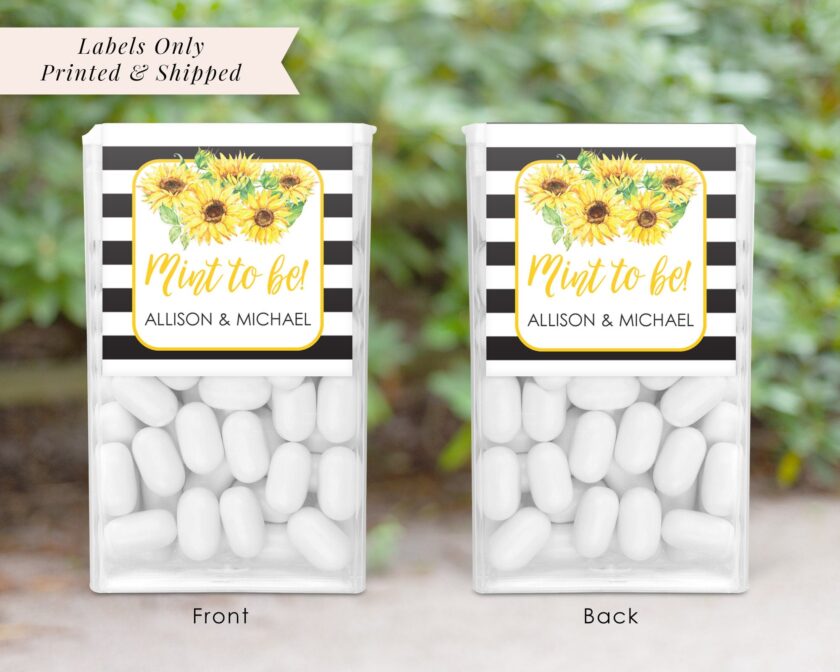 Wedding Favor Mint Labels Set of 24