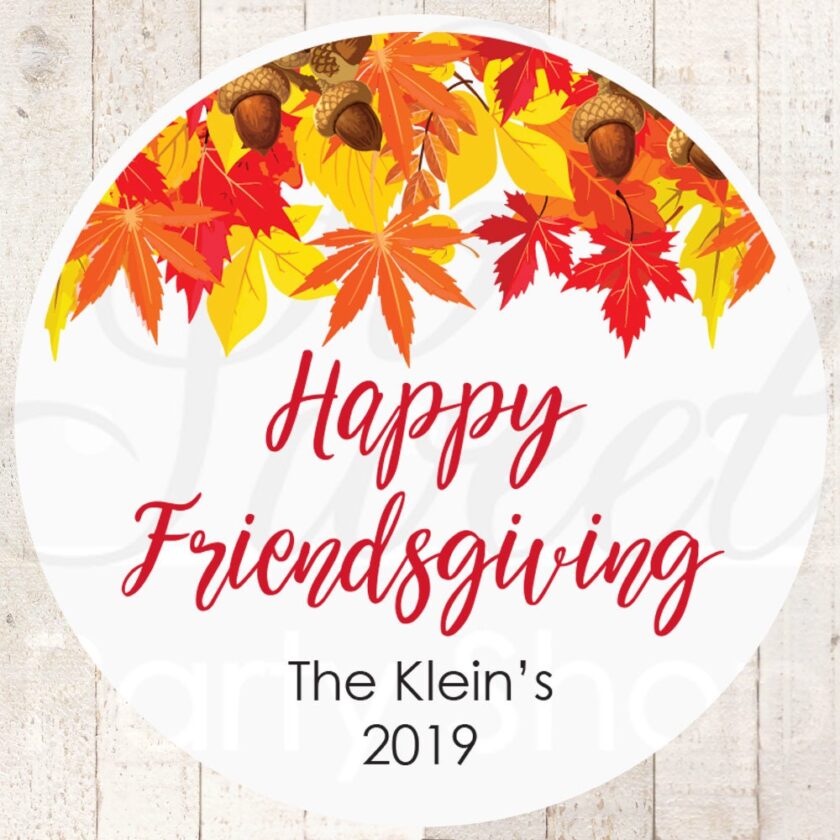 Fall Leaf Party Stickers Set of 24