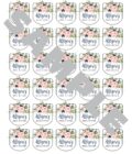 wedding favor hand sanitizer labels floral set of 30 - Image 2