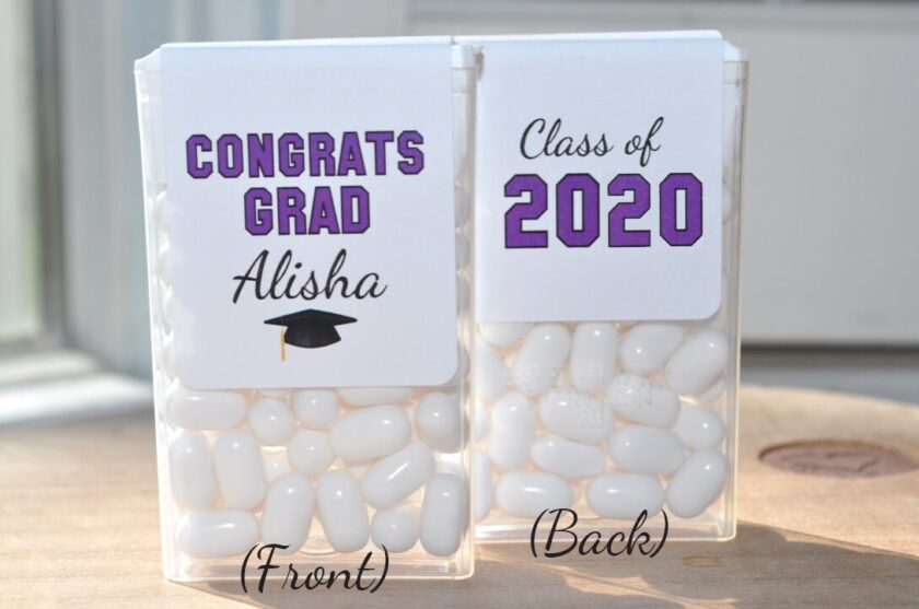 Mint Favor Labels for Graduation - Image 2