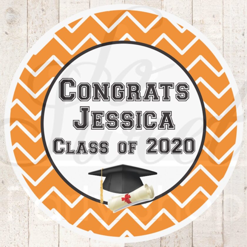 graduation party favors stickers set of 24 - Image 2