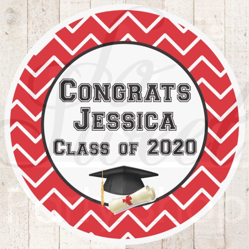 graduation party favors stickers set of 24 - Image 3