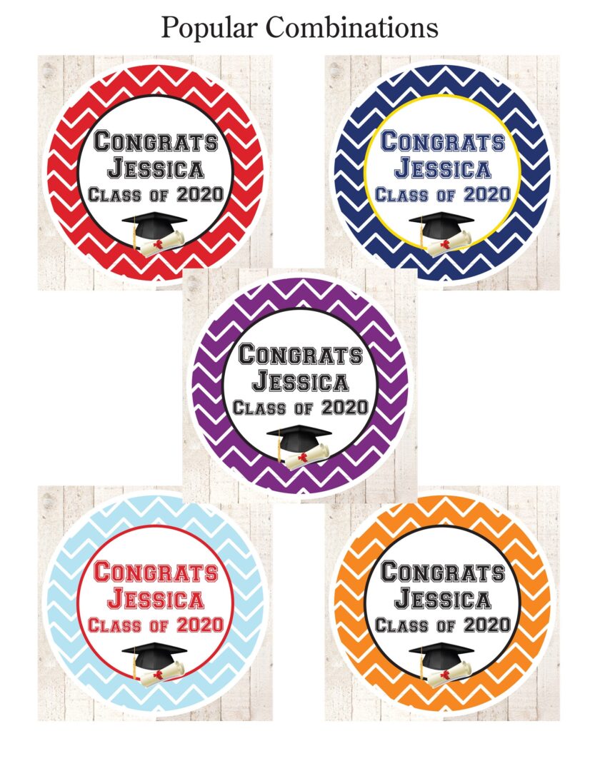 graduation party favors stickers set of 24 - Image 4