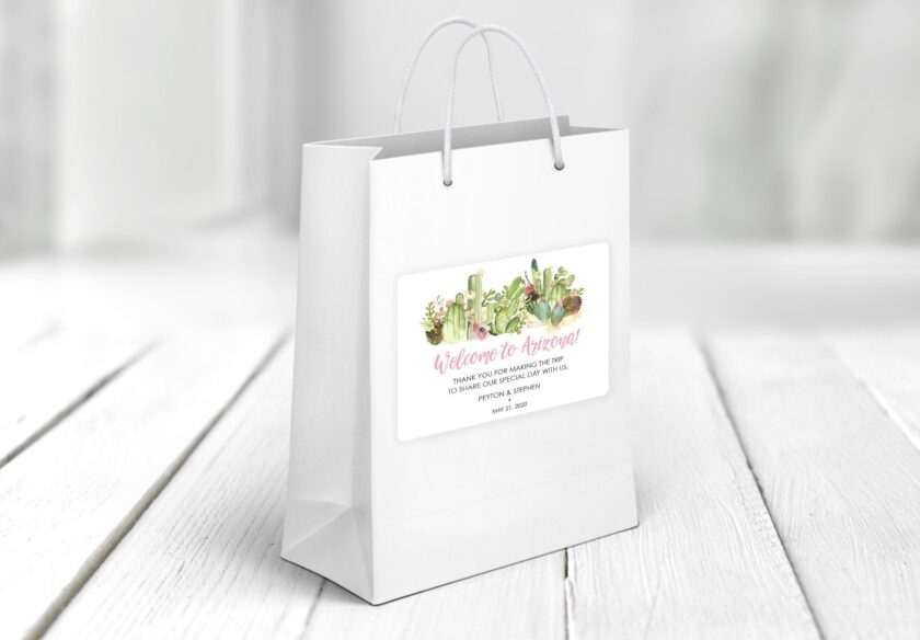 welcome bag stickers set of 12