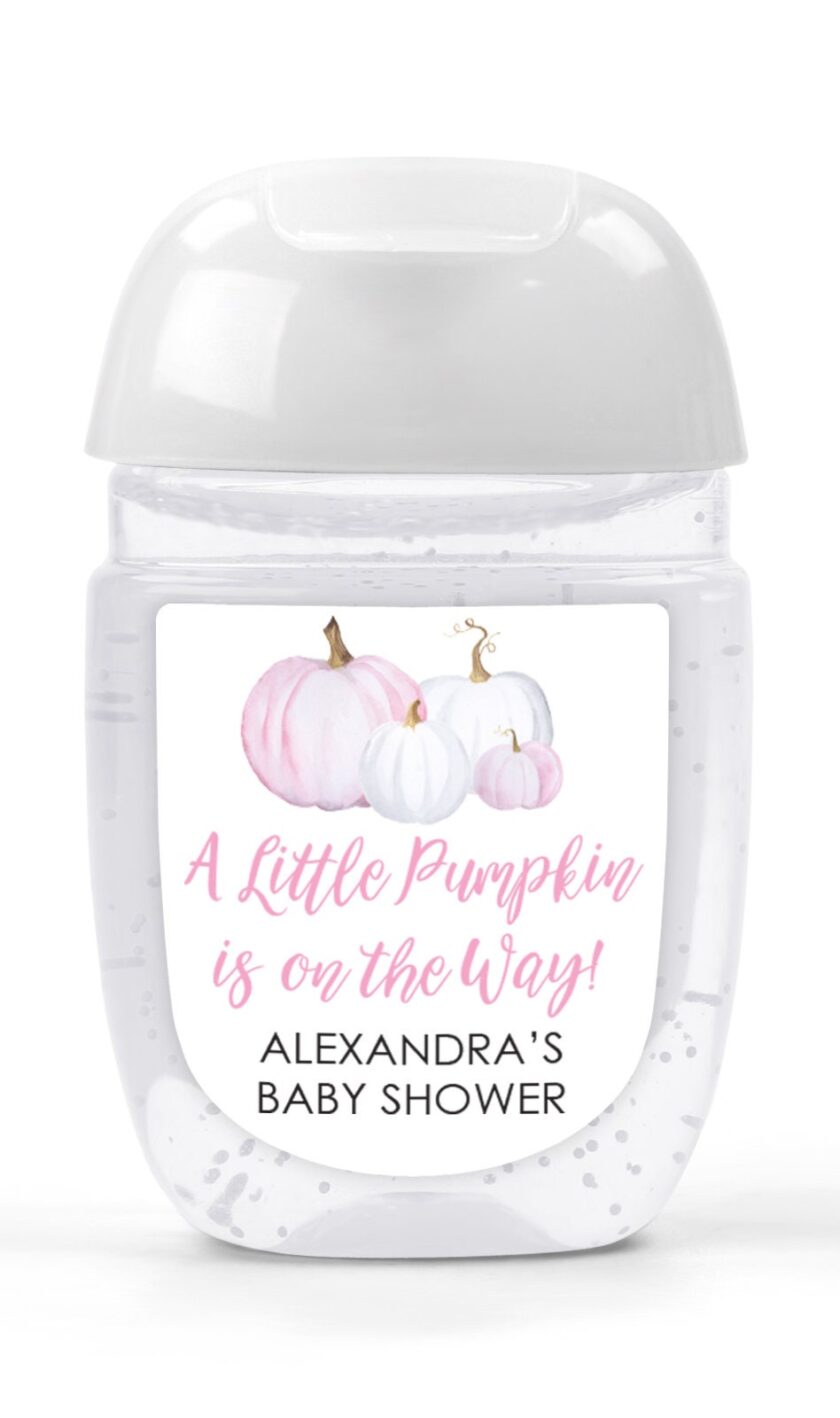 baby shower sanitizer favor labels set of 30