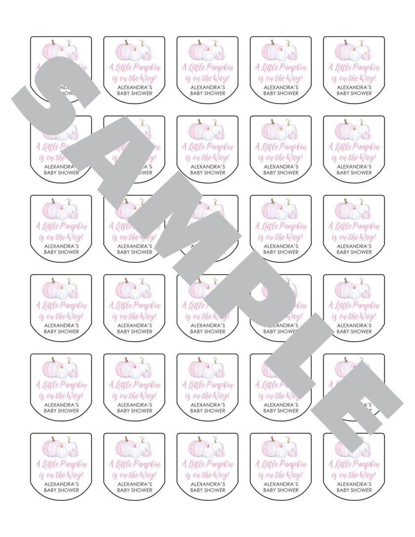 baby shower sanitizer favor labels set of 30 - Image 2