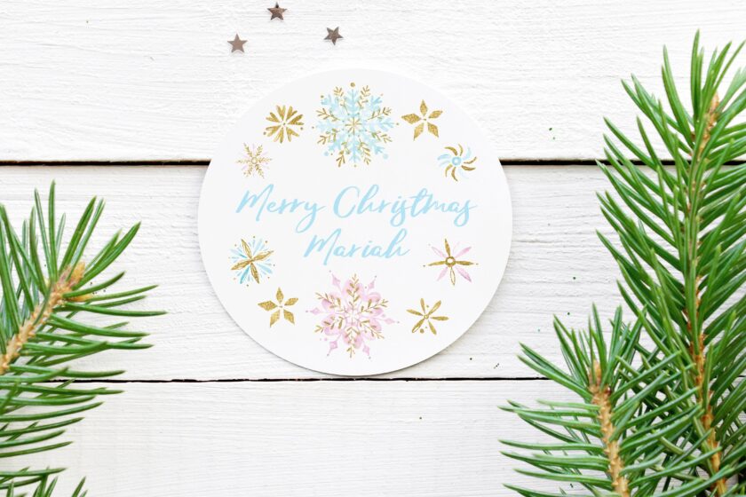 holiday sticker labels