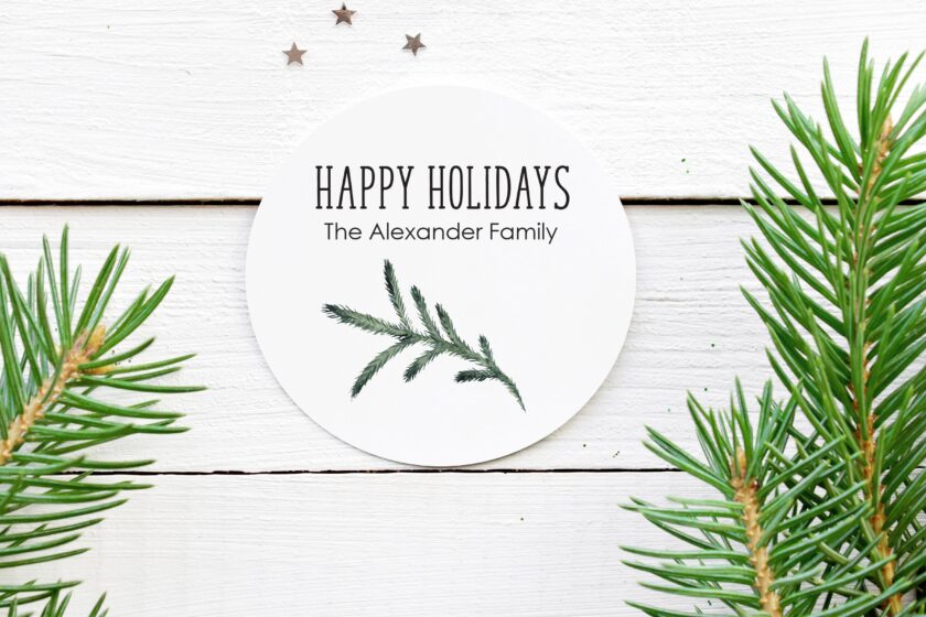 holiday sticker labels