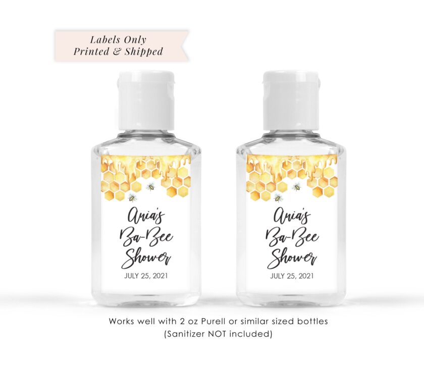 Baby Shower Hand Sanitizer Favor Labels Set of 20