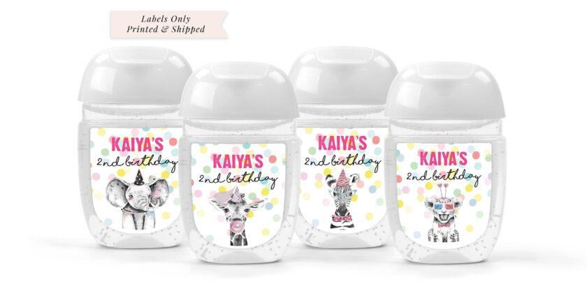 Birthday Party Sanitizer Labels Set of 30 - Image 2