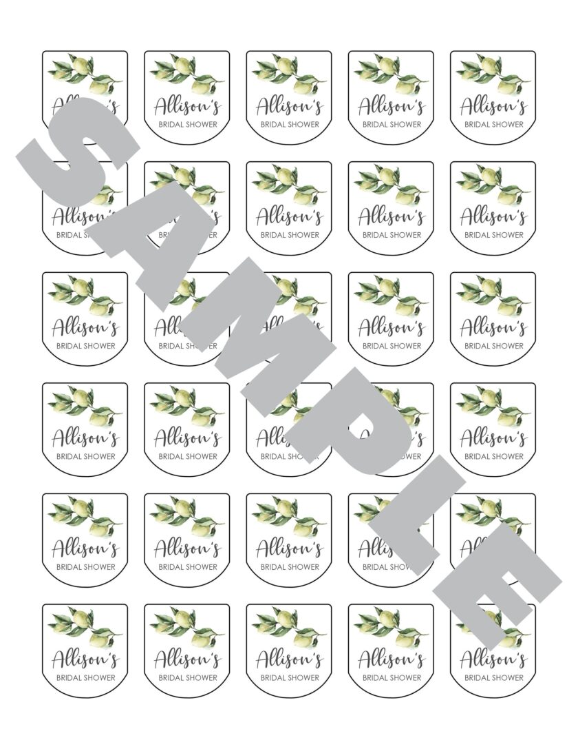 wedding favor hand sanitizer labels set of 30 - Image 2