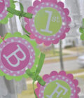 Water Bottle Labels with Polka Dots in Pastel Colors