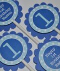 polka dot favor label stickers set of 24