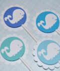 Baby Shower Whale Theme Sticker Labels - Image 3