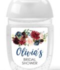wedding favor hand sanitizer labels floral design set of 30