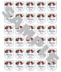 wedding favor hand sanitizer labels floral design set of 30 - Image 2