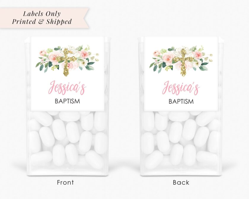 Personalized Mint Favor Labels Set of 24