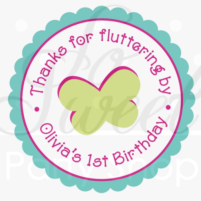 birthday decoration stickers flower butterfly set - Image 3
