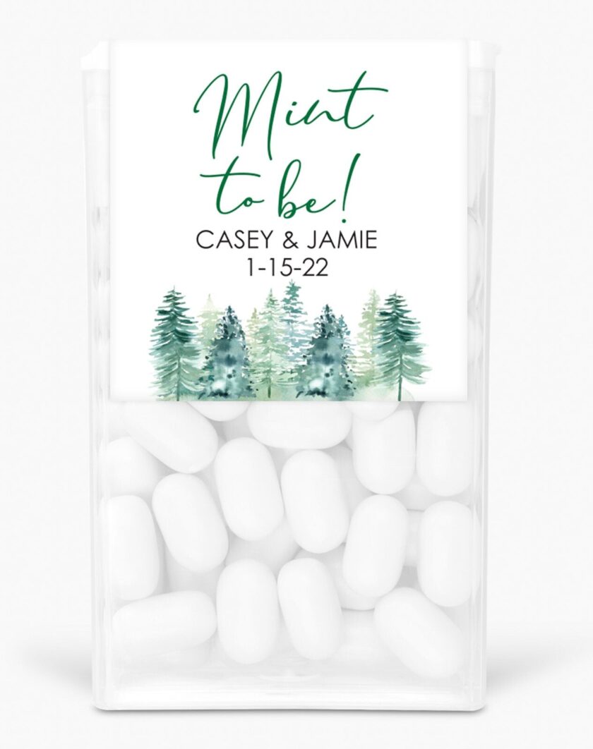 Mint Favor Labels Set of 24