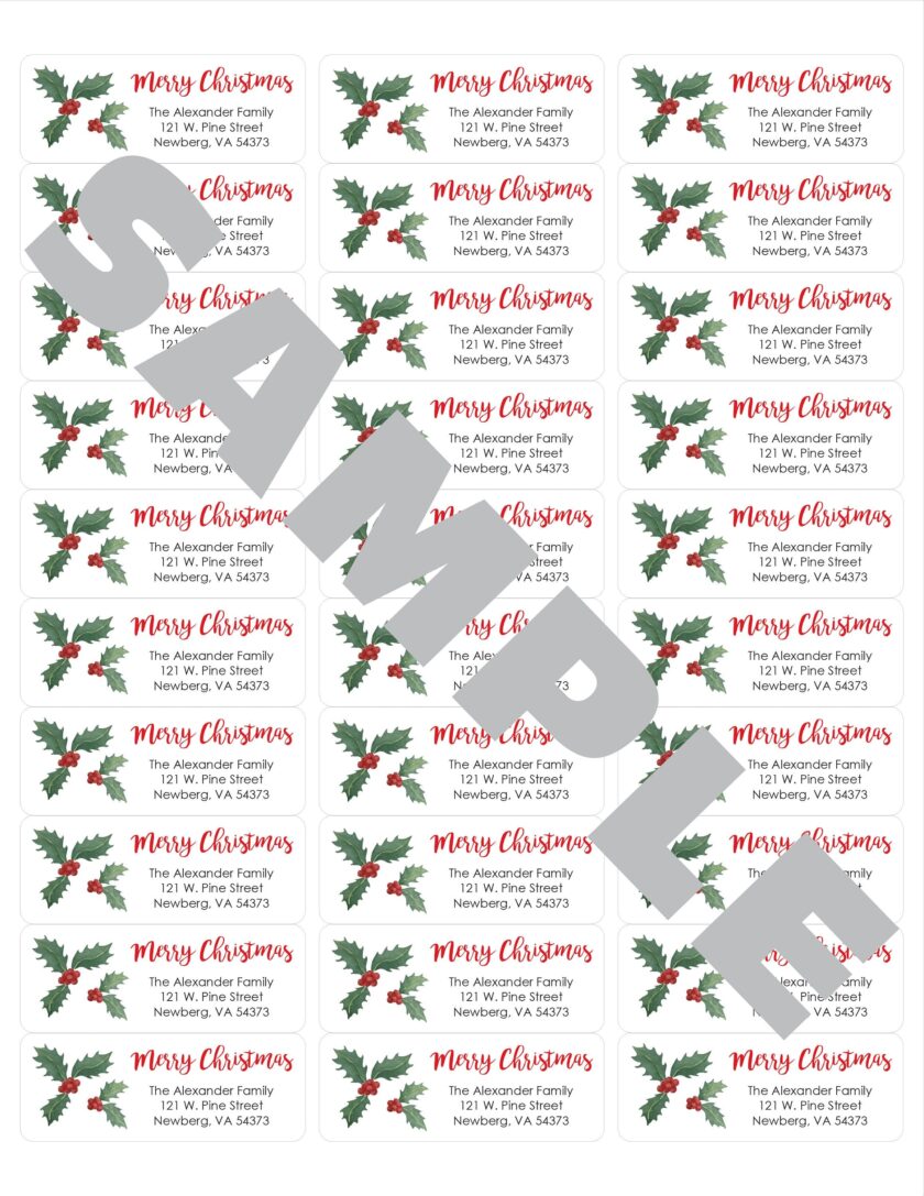 Christmas Address Labels and Seals Set