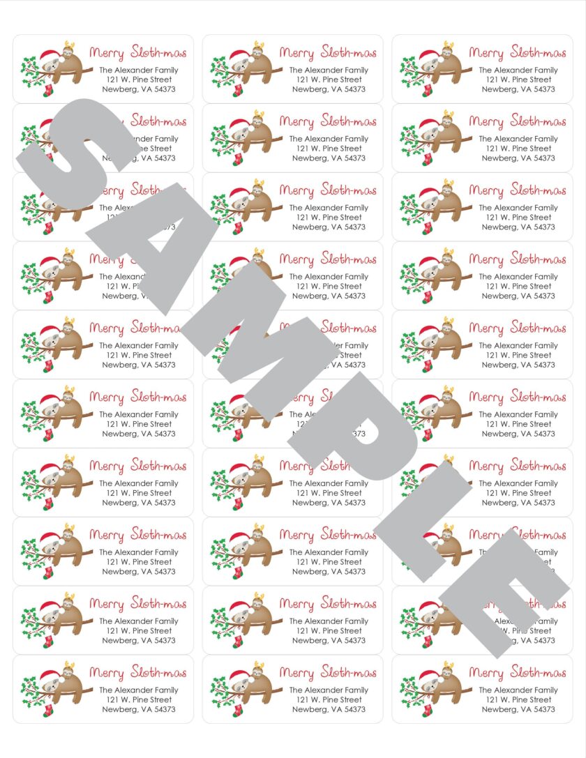 Christmas Address Labels Set