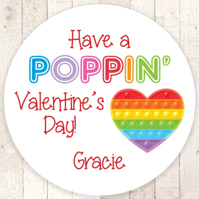 Valentine's Day Treat Bag Stickers Set of 24