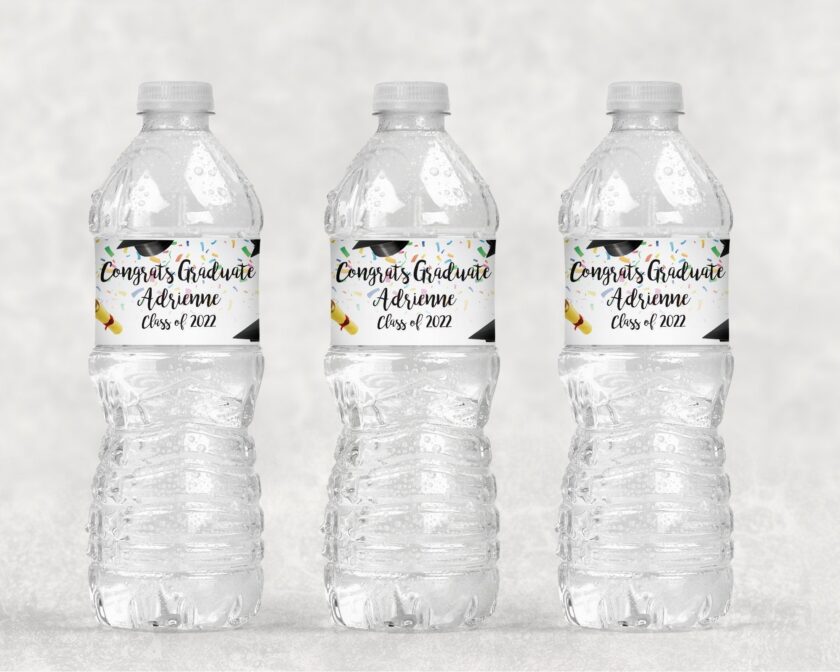 personalized water bottle labels set of 15