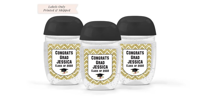 graduation hygiene labels set of 30