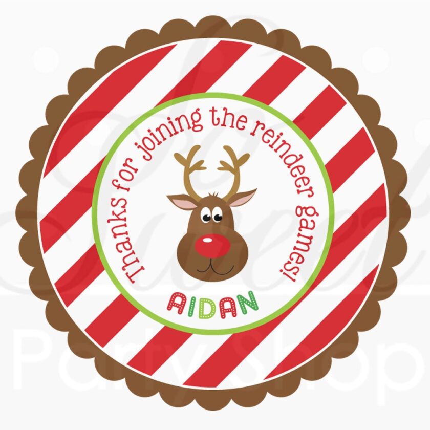 Winter Birthday Party Favor Sticker Labels Set of 24 - Image 3