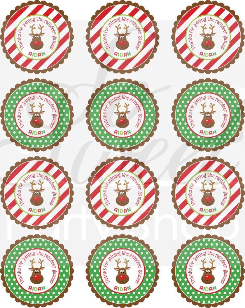Winter Birthday Party Favor Sticker Labels Set of 24 - Image 4