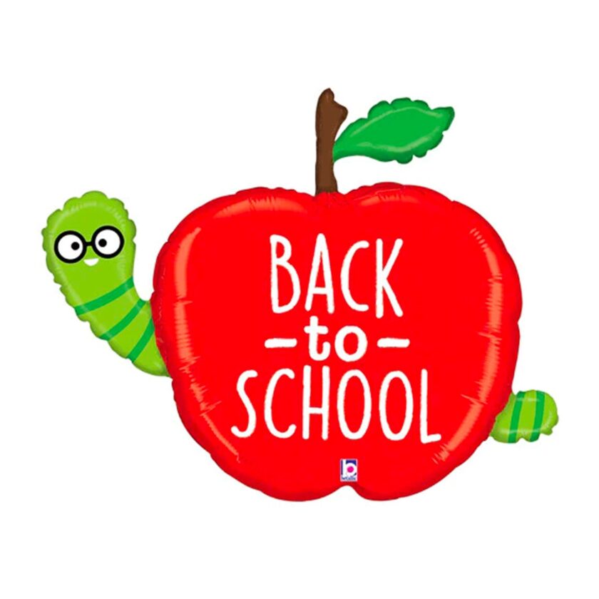 Large Back to School Apple Foil Balloon
