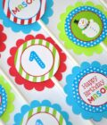 Winter Birthday Party Sticker Labels Set of 24