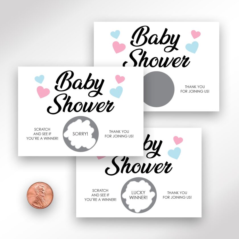 Scratch Off Ticket Cards - Gender Neutral Set of 24
