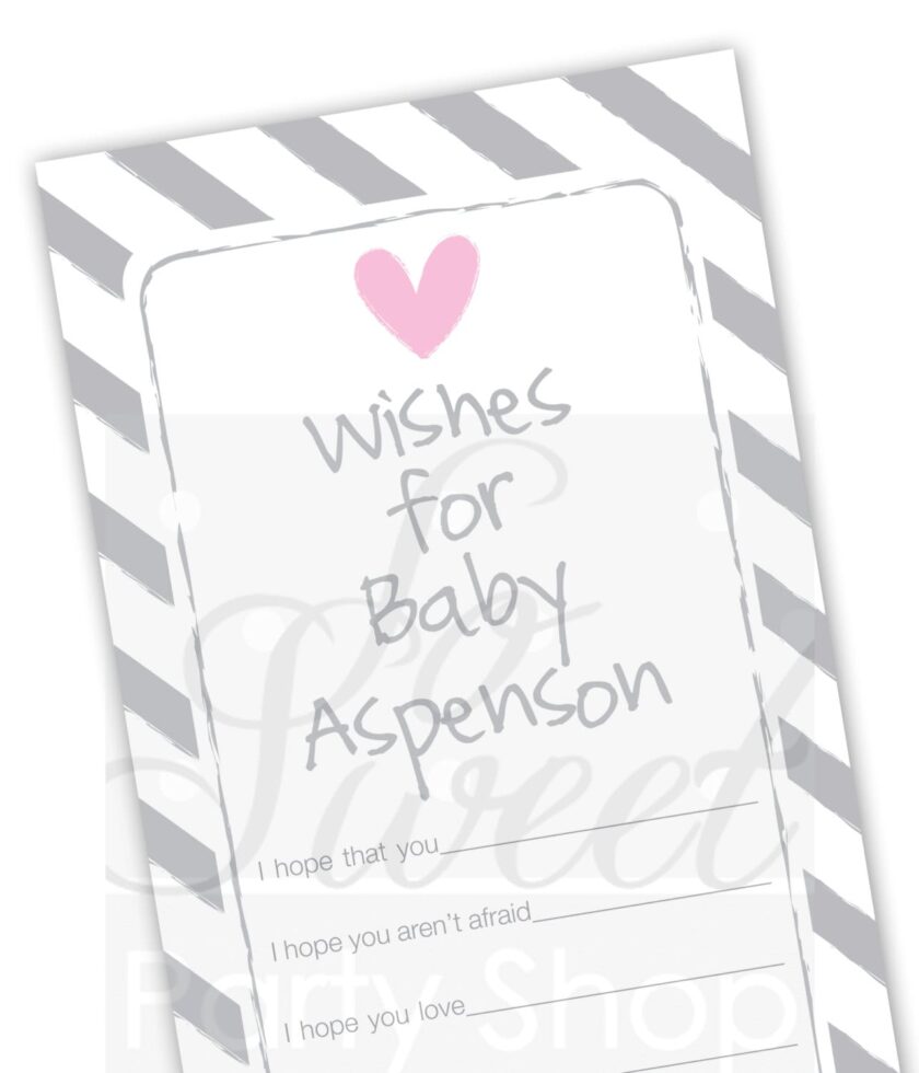 baby shower stickers - heart and stripe pastel set of 24