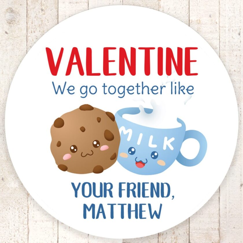 Valentine Treat Bag Stickers Set of 24