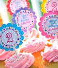 Colorful Polka Dot Water Bottle Labels Set of 10 - Image 2
