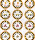 Construction Theme Birthday Stickers Set of 24