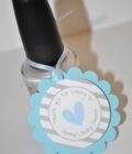 Baby Shower Heart and Stripe Sticker Set
