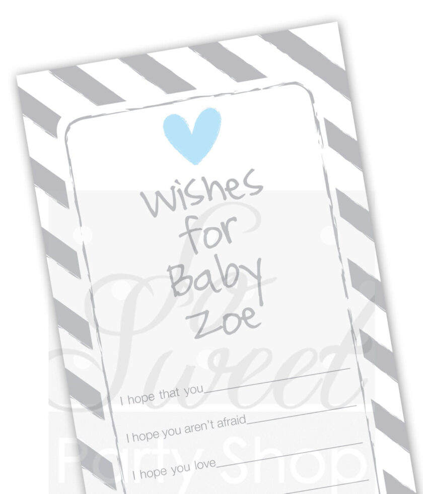 Baby Shower Heart and Stripe Sticker Set - Image 2