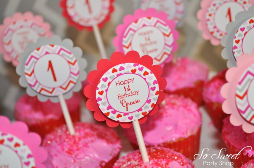 Heart and Chevron Theme Water Bottle Labels Set of 10 - Image 4