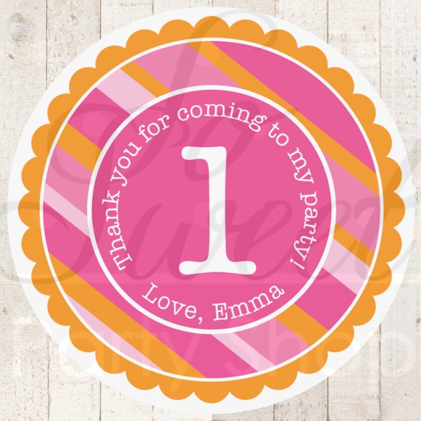 Birthday Favor Stickers Set of 24 - Image 4